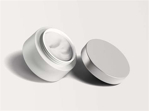 Free Rounded Cosmetic Jar Mockup PSD