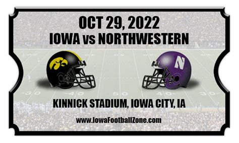 Iowa Hawkeyes vs Northwestern Wildcats Football Tickets | 10/29/22