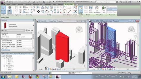 Mass Families And In Place Mass Families In Autodesk Revit Architecture