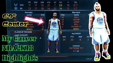 Nba2k18 Xbox My Career Highlights 6 9 Center YouTube