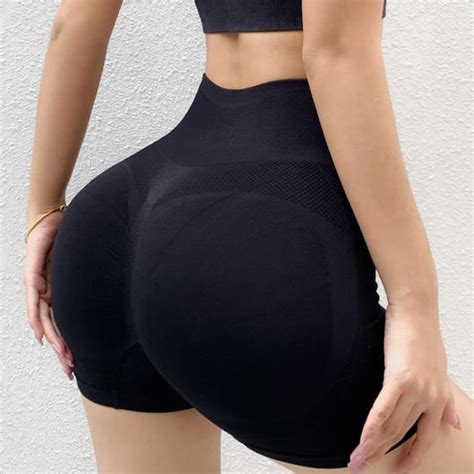Vêtements lingerie Short sexy taille haute pour femme pantalon court de fitness push up sport