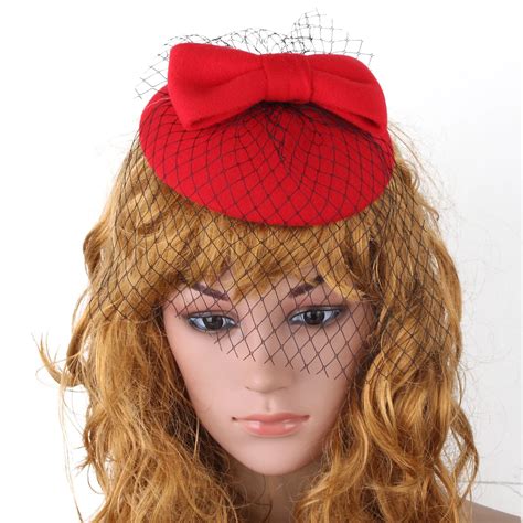 Children/Adults Bowknot Mystery Netting Hat Beret Barrettes Hat Clip ...