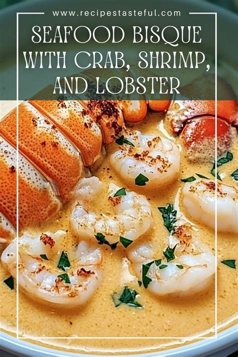 Seafood Bisque With Crab Shrimp And Lobster 🦀 Recipe In 2024 Seafood Bisque Seafood