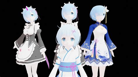 RZ Rem PACK mmd dl by lautaromero on DeviantArt