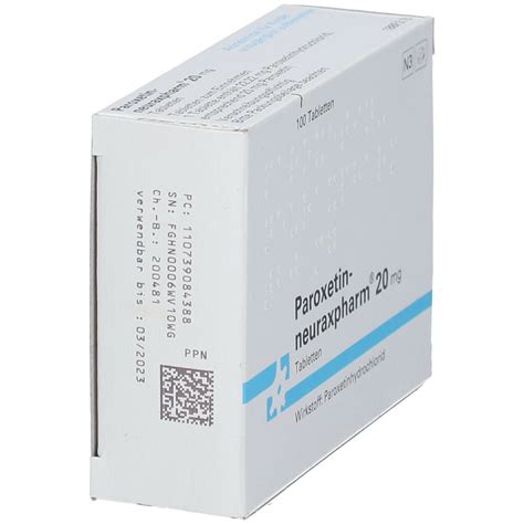 Paroxetin Neuraxpharm Mg St Mit Dem E Rezept Kaufen Shop Apotheke