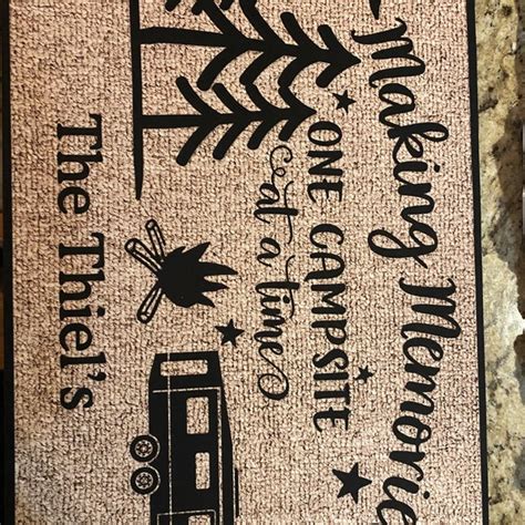 Making Memories One Campsite Outdoor Doormat For Camper Rv Camping