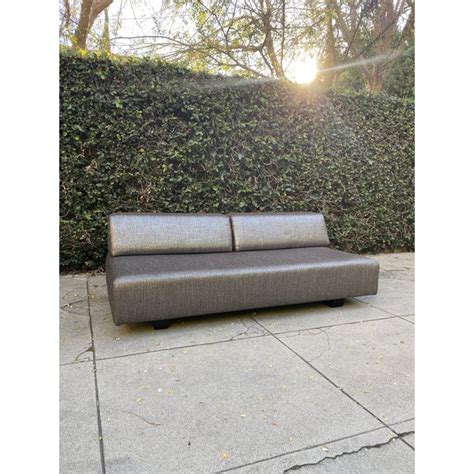 Vintage West Elm Custom Upholstered Daybed Sofa | Chairish