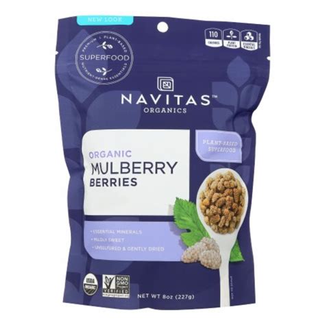 Navitas Naturals Mulberry Berries Organic Sun Dried 8 Oz Case