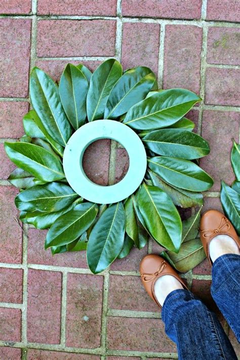 DIY Magnolia Wreath Magnolia Leaf Wreath Tutorial Diy Magnolia