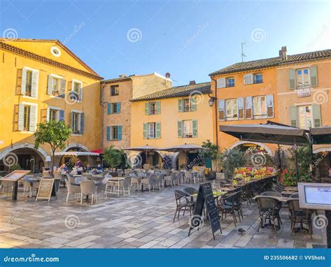 Place Des Arcades In Valbonne South Of France Editorial Photography