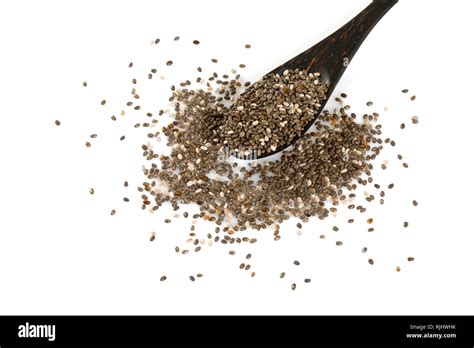 Chia Seeds Isolated On White Stock Photo Alamy