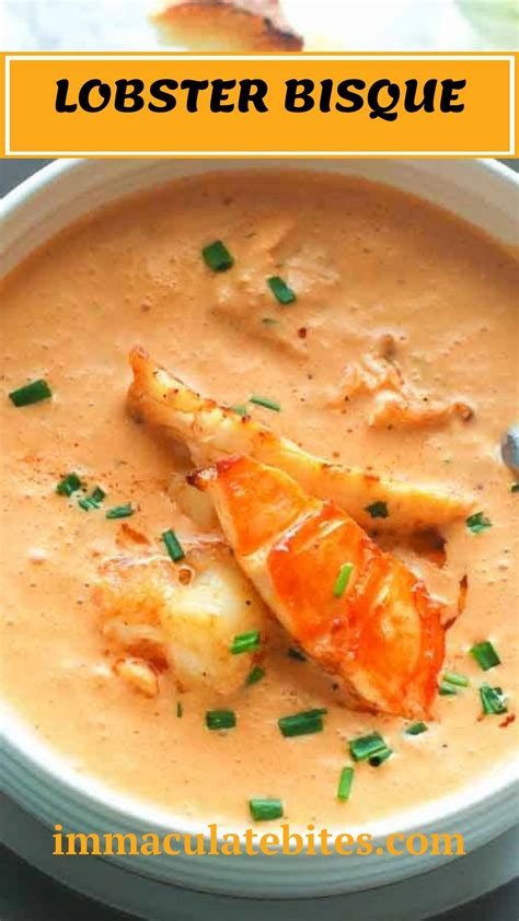 Lobster Bisque Classic Creamy Smooth Highly Seasoned Soup Made From