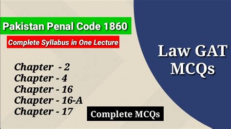 Ppc Mcqs For Law Gat Pakistan Penal Code Mcqs Ppc Important