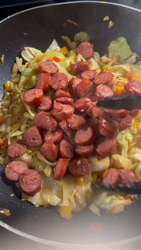 Fried Cabbage W Beef Sausage Di 2024