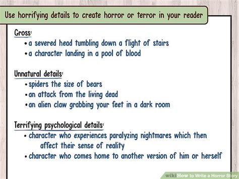 How To Write A Horror Story With Sample Stories Wikihow