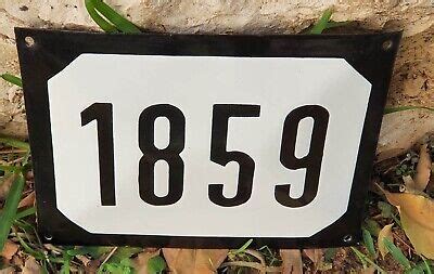 Signs - Rare Porcelain Enamel House Number Sign