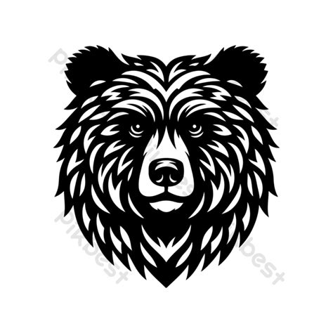 Black Bear Silhouette Vector Graphic For Transparent Backgrounds Png