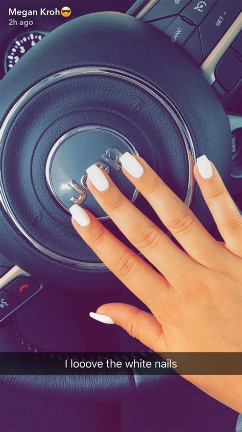 Pinterest And Insta Kellymreyna White Acrylic Nails Perfect Nails Gel Nails