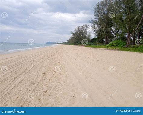 White Sand and Beach in Southern Area, Thailand Stock Photo - Image of ...