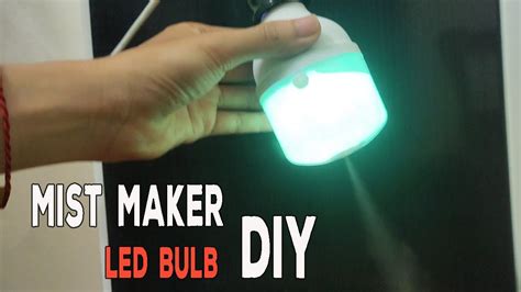 How To Make Humidifier With Led Bulb At Home Diy Mist Maker Youtube