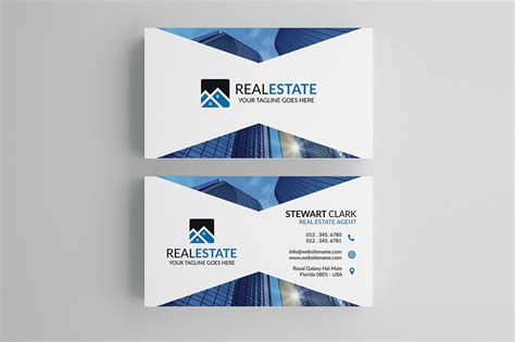 Modern Real Estate Business Card | Business Card Templates ~ Creative ...