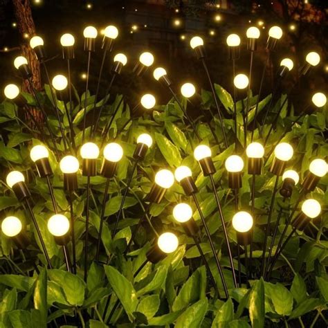 Lumi Re De Jardin Solaire Lucioles Pcs Led Lampe Firefly Ip