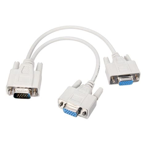 Vga Male To Dual Vga Female Splitter Cable 27cm