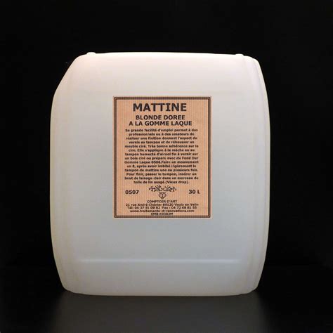 MATTINE BLONDE DE FINITION A LA GOMME LAQUE Comptoir D Art