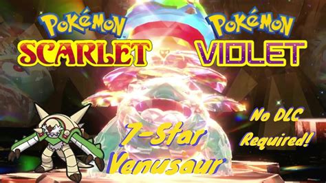 Pokémon Scarlet Violet 7 Star Venusaur Tera Raid EASY SOLO No DLC