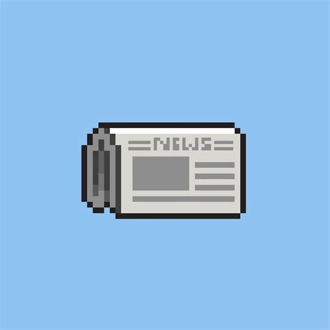 Premium Vector News Paper In Pixel Art Style