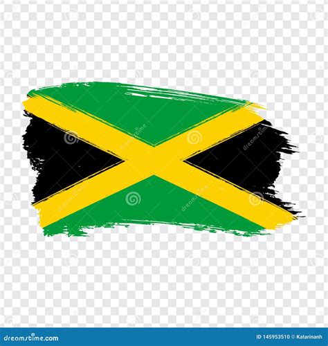 Bandeira De Jamaica Dos Cursos Da Escova Bandeira Jamaica No Fundo