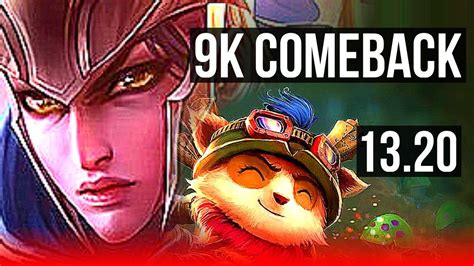 Quinn Vs Teemo Top Comeback 2 1m Mastery 1200 Games Euw Master