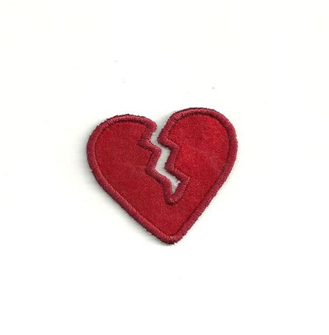 Tiny Broken Heart Patch Custom Made Ap27 Etsy Heart Patches Broken