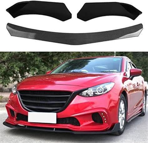 Front Bumper Lip Pcs Front Bumper Lip Splitter Kit Gloss Black High