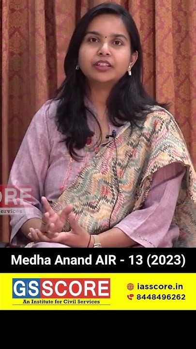 Medha Anandair 13 Upsc Cse 2023 How Gs Score Helped Her In Improving Her Writing Skills Upsc