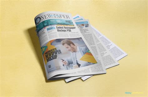 13 Photorealistic Newspapers Advertising Mockups ZippyPixels