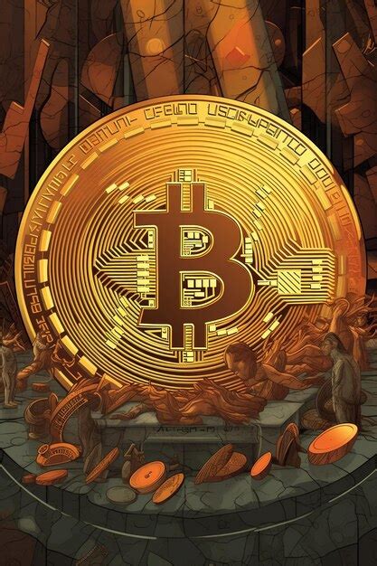 Premium Ai Image Generative Ai Bitcoin Close Up Illustration