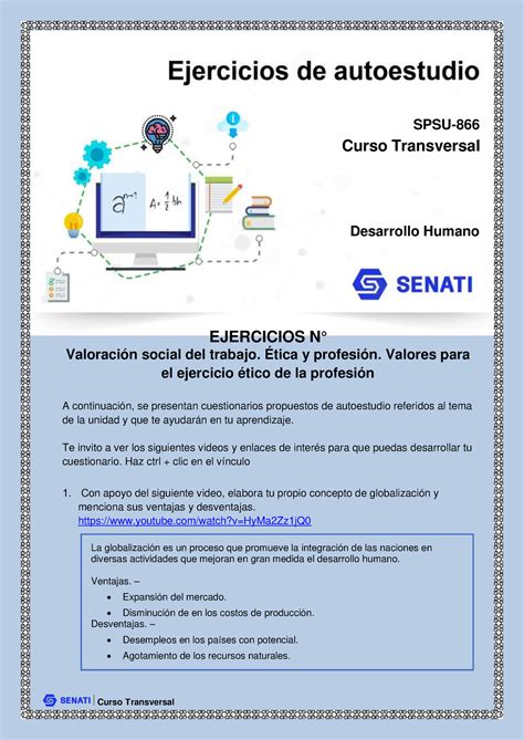 Ejercicios Ejercicio Spsu Curso Transversal Desarrollo Humano