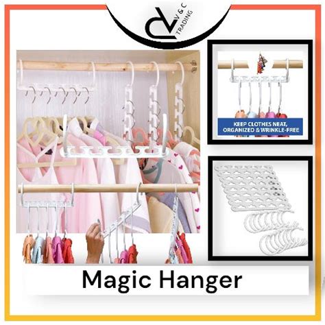 Magic Hanger Closet Organizer Multiple Hanger Space Saver Multifunction Hanger Foldable Clothes ...