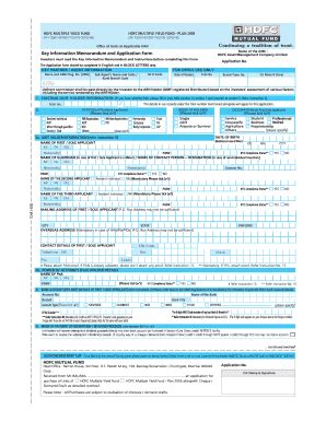 Fillable Online Key Information Memorandum And Application Form