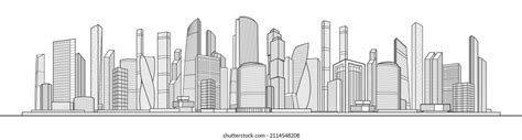 Modern Town Urban City Complex Business Stock Vector (Royalty Free) 2114548208 | Shutterstock