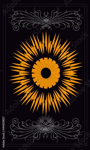 Tarot Cards Back Design All Seeing Eye Stock Image And Royalty