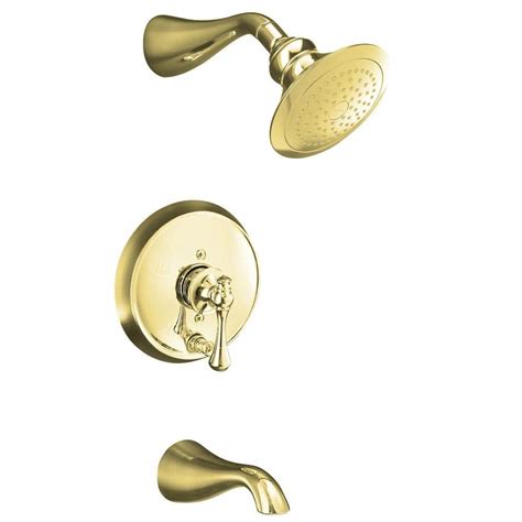 Kohler Revival 1 Handle Tub And Shower Faucet Trim Kit In Vibrant Polished Brass Valve Not