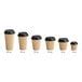 Choice Oz Double Wall Ripple Kraft Paper Hot Cup And Black Lid Pack