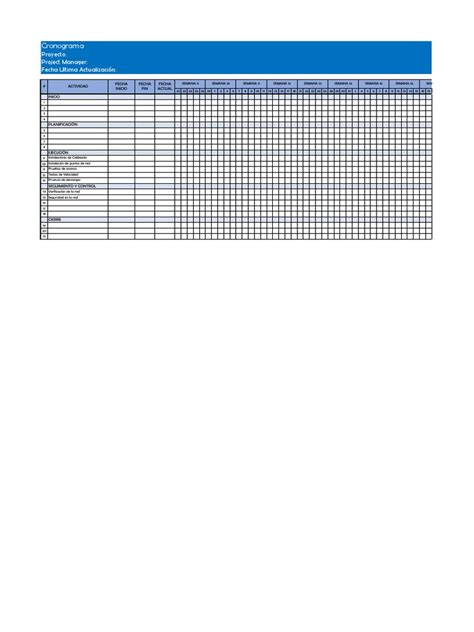 Plantilla Cronograma | PDF