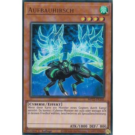 Aufbauhirsch Ultra Rare MP22 Yu Gi Oh Structure Deck Legend Of