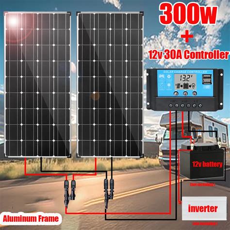 W W Panel S Oneczny Aluminiowa Rama V Bateria Kamper Adowarka