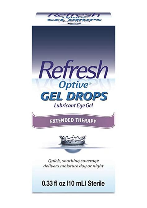 Refresh Optive Gel Drops Lubricant Eye Gel 033 Oz