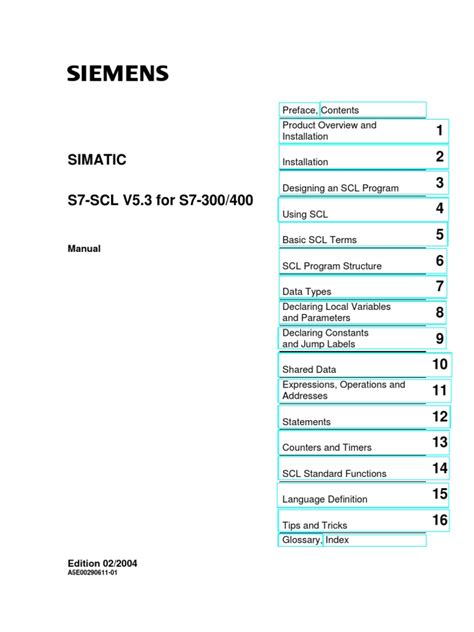 S7-SCL For S7-300 and S7-400 - Manual | PDF | Data Type | Programmable ...