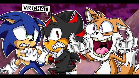 Sonic And Shadow Meets A Crazy Tails In Vr Chat Youtube